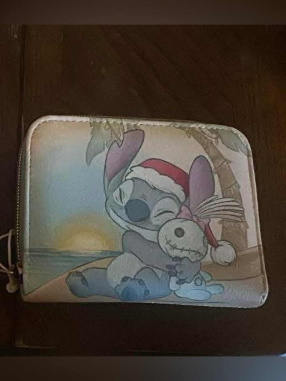 Loungefly Stitch Holiday Sunset Wallet - Blue, Purple, Red, White